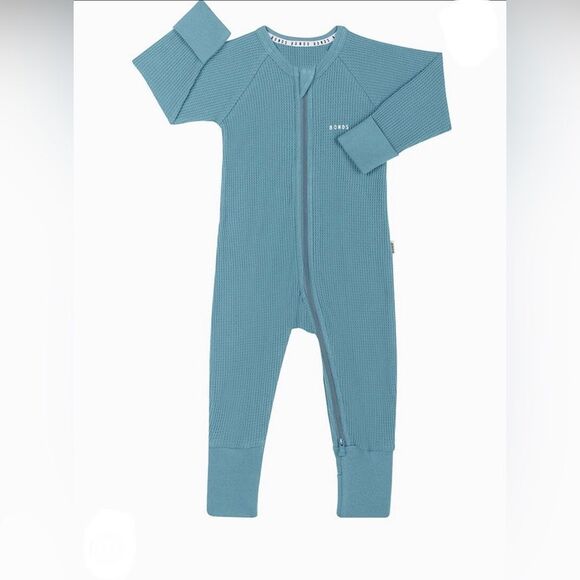 Bonds‎ Waffle Knit Wondersuit Blue 3-6 Months NWT - Picture 1 of 5